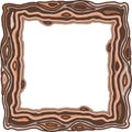 Old wooden frame imitation sketch. Vector illustration