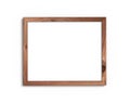 Old Wooden Frame Mockup 4x5 Horizontal On A White Background. 3D Rendering
