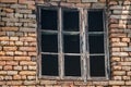 Old wooden frame window Royalty Free Stock Photo
