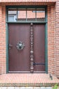 Old wooden front door in house. Luneburg. Germany