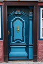 Old wooden front door in house. Luneburg. Germany