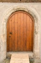 Old wooden front door, Tuebingen, Germany Royalty Free Stock Photo