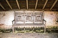 Old Wooden Garden Bench. Royalty Free Stock Photo