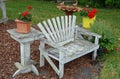 Old wooden garden bench Royalty Free Stock Photo