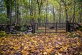 Old wooden gate at autumn Royalty Free Stock Photo