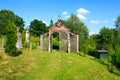 Old wooden gate leading to cemetery Royalty Free Stock Photo