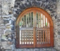 Old monastery wooden gate, Ischia island - Italy Royalty Free Stock Photo