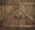 Old wooden gates. Close up. Antique gates Royalty Free Stock Photo