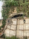 old wooden gates in a small village of Crete Royalty Free Stock Photo