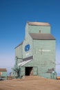 Old wooden grain elevator in the town of Foremost