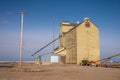 Old wooden grain elevator in the town of Skiff