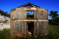 Old Wooden Granary on the Prairie