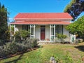 Old wooden historic cottage on the main street of Greytown Wairarapa New Zealand