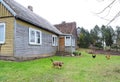 Old wooden home, Lithuania Royalty Free Stock Photo