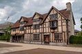 Birthplace of William Shakespeare. Old architecture of a classic wooden house in England in the city of Stratford upon Avon. Royalty Free Stock Photo