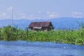 The old wooden house of Burmese Royalty Free Stock Photo