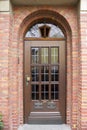 Old wooden house door in German small town Royalty Free Stock Photo