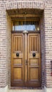 Old wooden house door in German small town, Wachtendonk Royalty Free Stock Photo