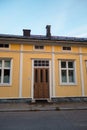 Old wooden house and door at Tammisaari Finland