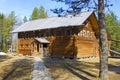 Old wooden house in Malye Karely (Little Karely) near Arkhangelsk, north of Russia. Royalty Free Stock Photo