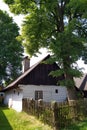 Old wooden house in the monumental reserve of folk architecture Betlem, Hlinsko, Czech Republic