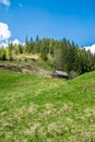 Old wooden house in mountains Royalty Free Stock Photo