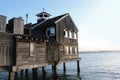 Old wooden house on sea Royalty Free Stock Photo