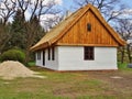 Old wooden house with straw roof Royalty Free Stock Photo