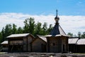 Old wooden house. Taltsy, Irkutsk region, Russia, wooden house