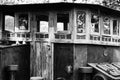 Old wooden houseboat cabine