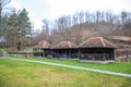 Old wooden houses at Brankovina village, Serbia Royalty Free Stock Photo