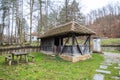 Old wooden houses at Brankovina village, Serbia Royalty Free Stock Photo