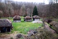 Old wooden houses at Brankovina village, Serbia Royalty Free Stock Photo