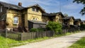 Old Wooden Houses Built for Paper Mill Workers in Ligatne.