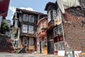 Old wooden houses in the city of istanbul Royalty Free Stock Photo