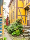 Damstredet, residential area of Oslo with old wooden houses. Landmark of Oslo, Norway capital Royalty Free Stock Photo