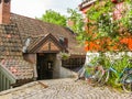 Damstredet, residential area of Oslo with old wooden houses. Landmark of Oslo, Norway capital Royalty Free Stock Photo