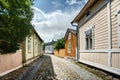 Old wooden houses in Rauma Finland