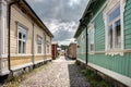 Old wooden houses in Rauma Finland