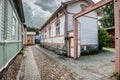 Old wooden houses in Rauma Finland