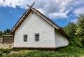 An old wooden houses of Woodland in National museum of Ukrainian Folk Architecture. The architecture of traditional Carpathian