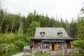 old wooden hut cabin in mountain Royalty Free Stock Photo