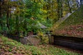 Old wooden huts