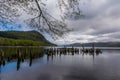 Old Wooden Jetty on Loch Ness in Scotland Royalty Free Stock Photo