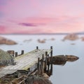 Old wooden jetty Royalty Free Stock Photo