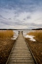 Old wooden jetty, pier Royalty Free Stock Photo