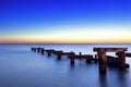 Old Wooden Jetty at Sunset Royalty Free Stock Photo