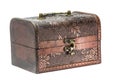 Old wooden jewelry box Royalty Free Stock Photo