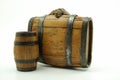 Old wooden kegs