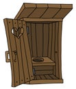 Old wooden latrine shack